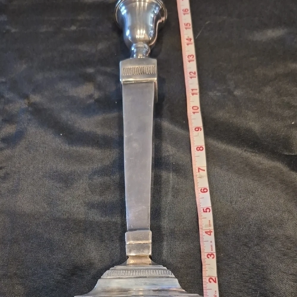 Pottery Barn Maxfield Hotel Large Silver Candlestick